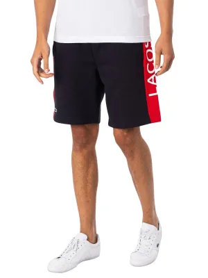 Lacoste Men's Regular Fit Cotton Fleece Colorblock Shorts
