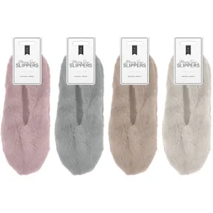 Ladies' Faux Fur Slipper Socks Memory Foam - Small / Medium Cosy Supportive Indoor Footwear