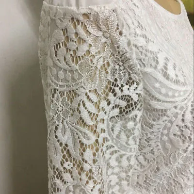 Ladies lace detail fashion loose blouse