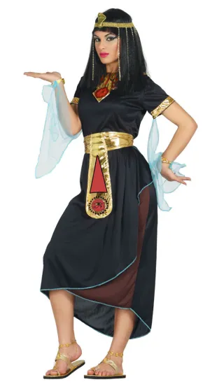 Ladies Queen Nefertiti Fancy Dress Ancient Egyptian Goddess Costume