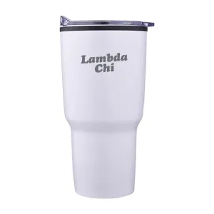 Lambda Chi Beach Day White Tumbler