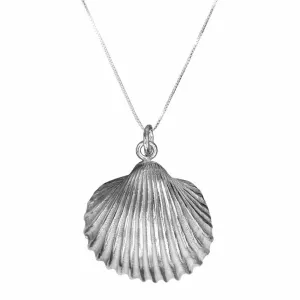 Large Shell Pendant - Silver