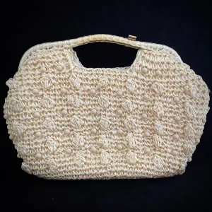 Late 60s/ Early 70s Made In Japan Raffia & Bead Bag