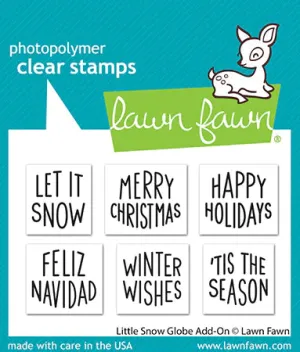 Lawn Fawn - little snow globe add-on - clear stamp set
