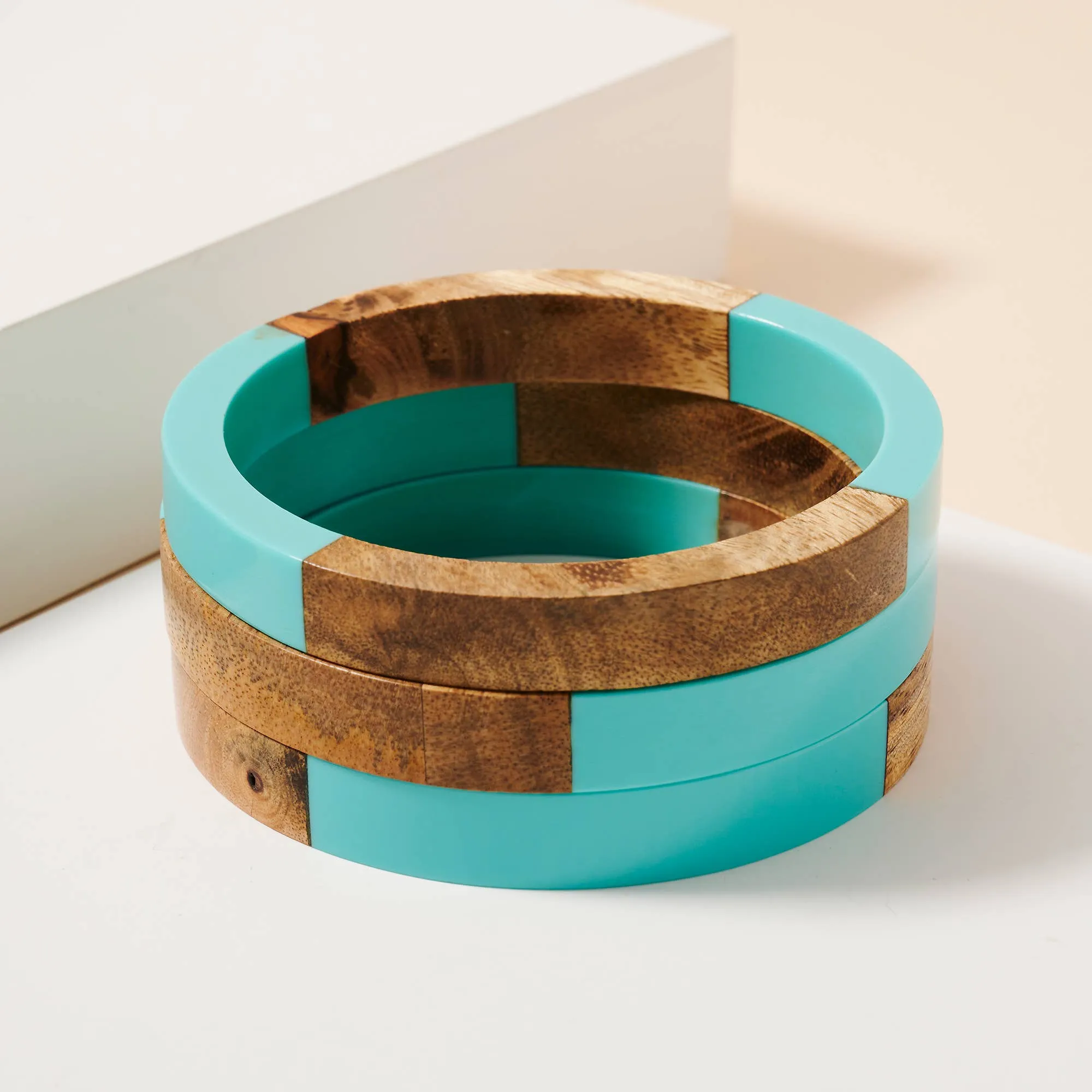 Layered Color Block Bangle Bracelet