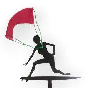 Layered wood topper "surfer"