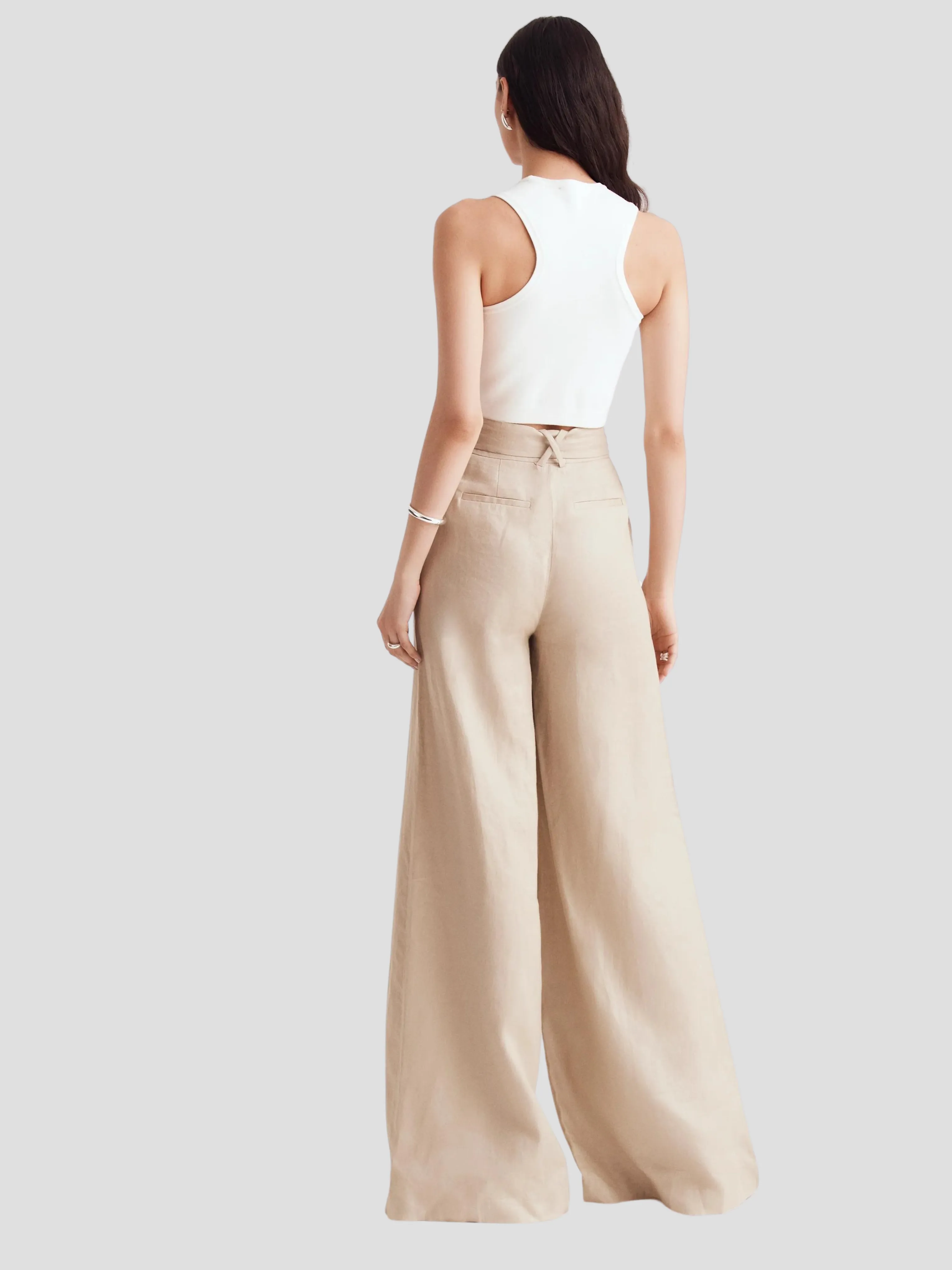 Layla Wide Leg Pant with Sash Belt