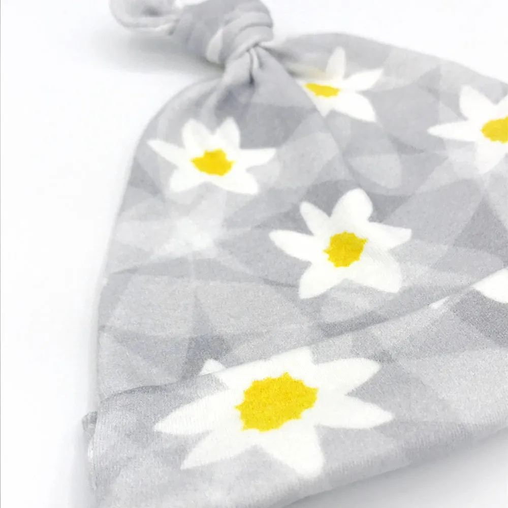 Lazy Daisy Baby Hat (0-3M) - Organic Cotton