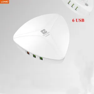 LDNIO 6 USB Port Charger - For Mobile Phone Quick Fast Charge