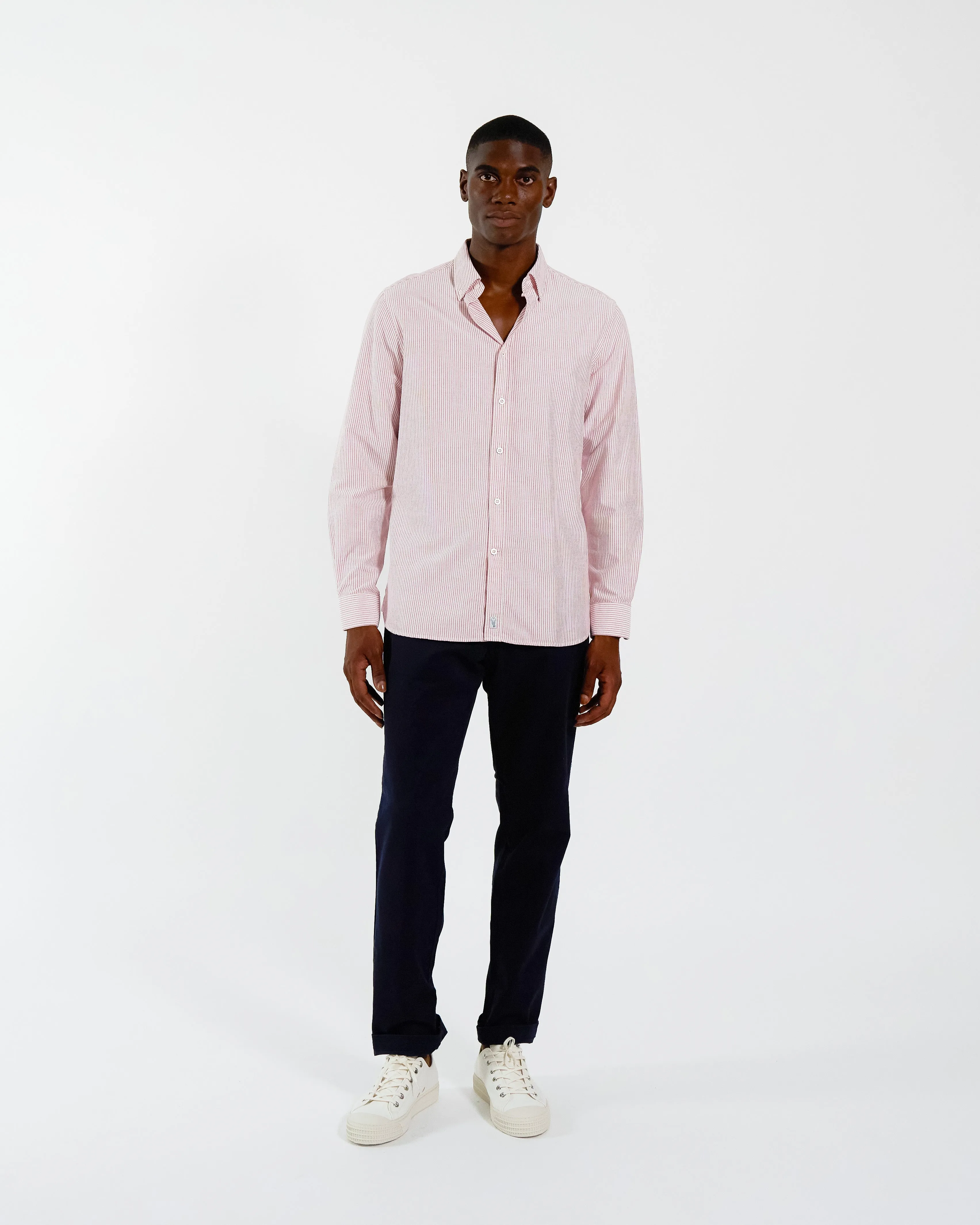 'Le Stripe' Red Oxford Shirt