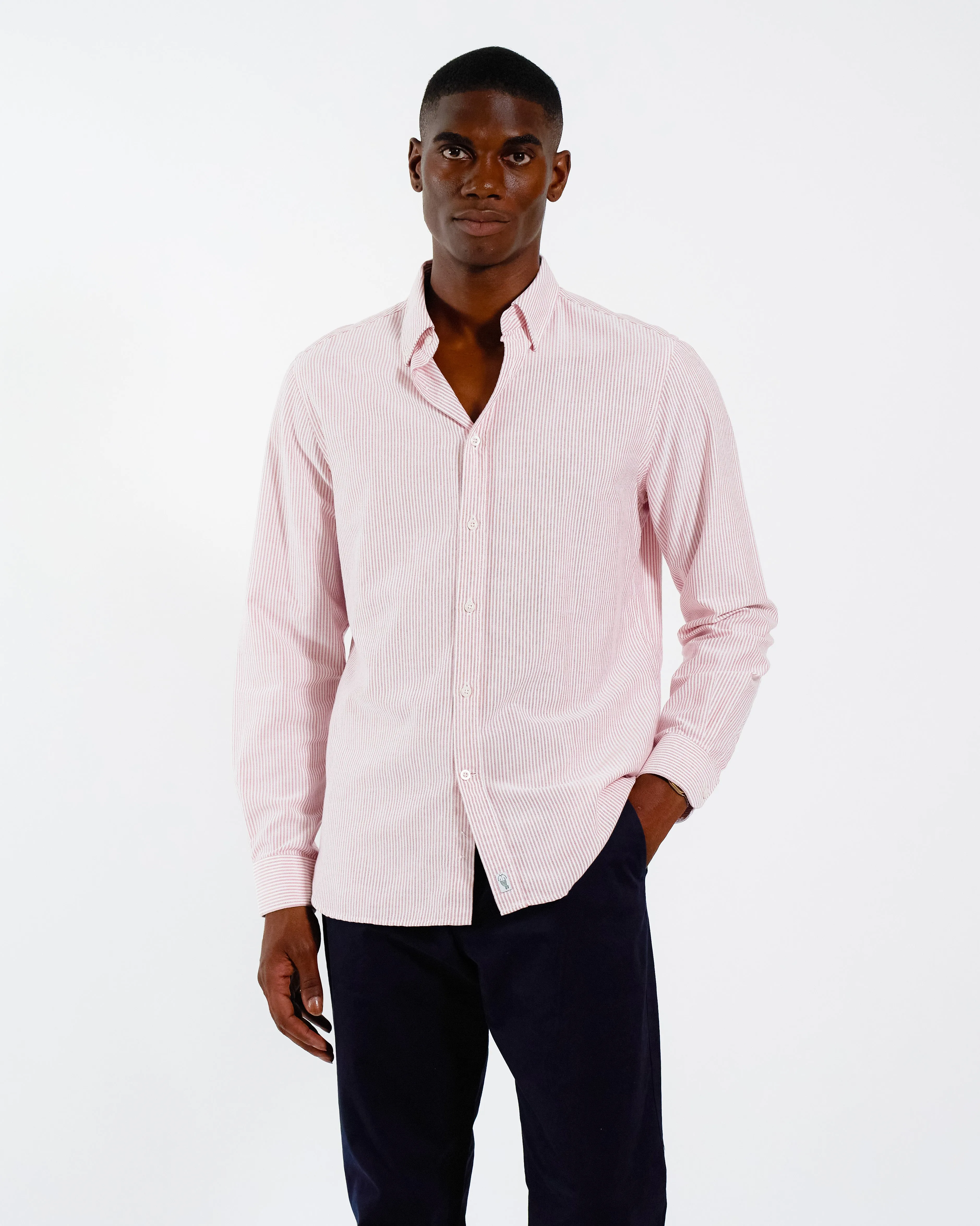 'Le Stripe' Red Oxford Shirt