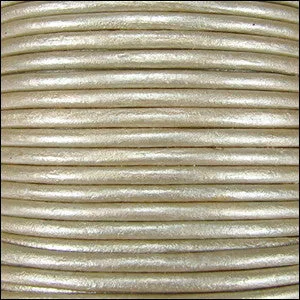 Leather Cord - 1.5mm - cement metallic