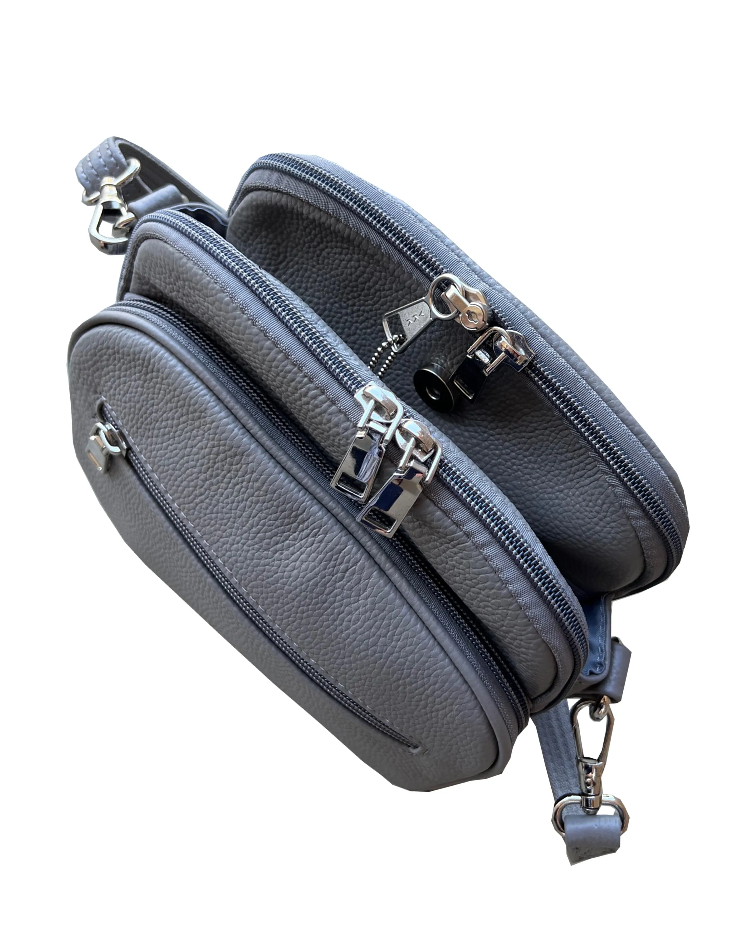 Leather Square Lockable Purse