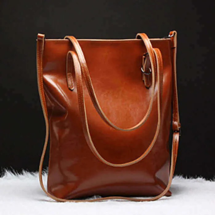 Leather Tote Bag NZ - Stylish Shoulder Tote for Work & Casual
