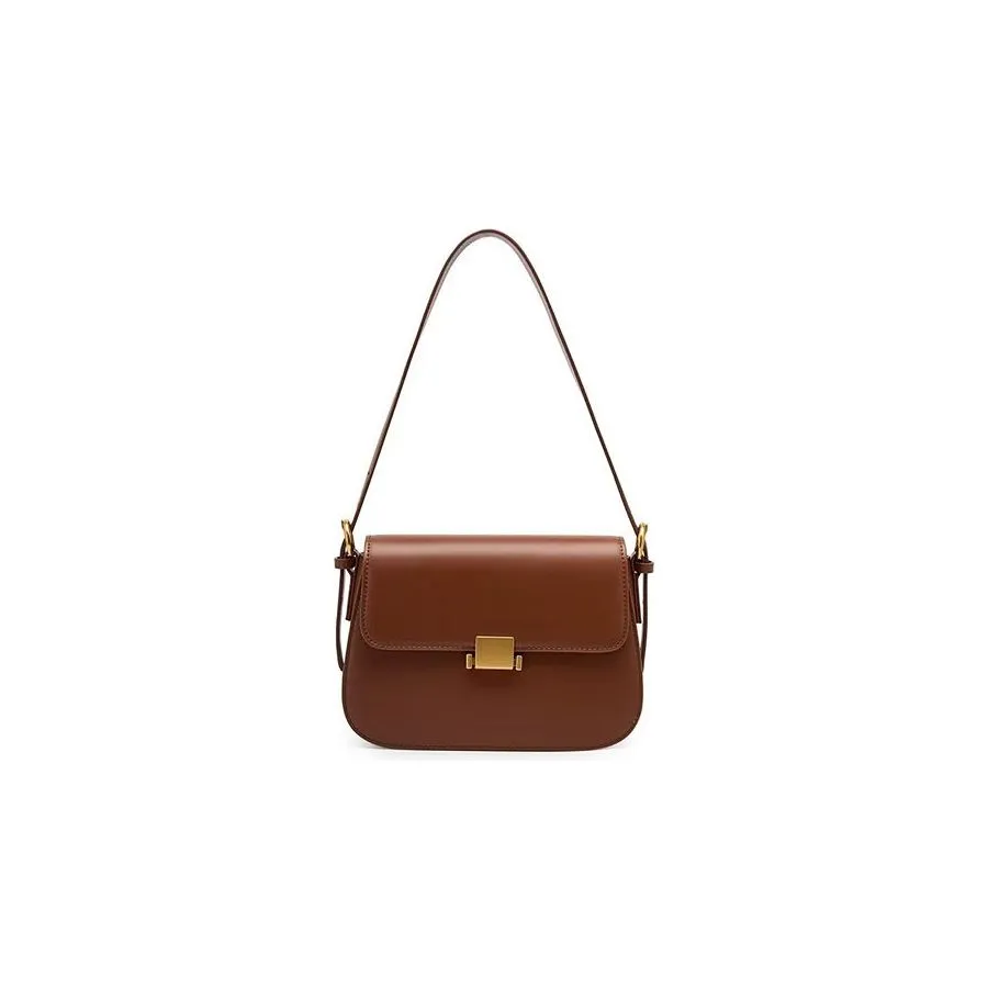 LeatherLux Chic Hasp Closure Shoulder Bag