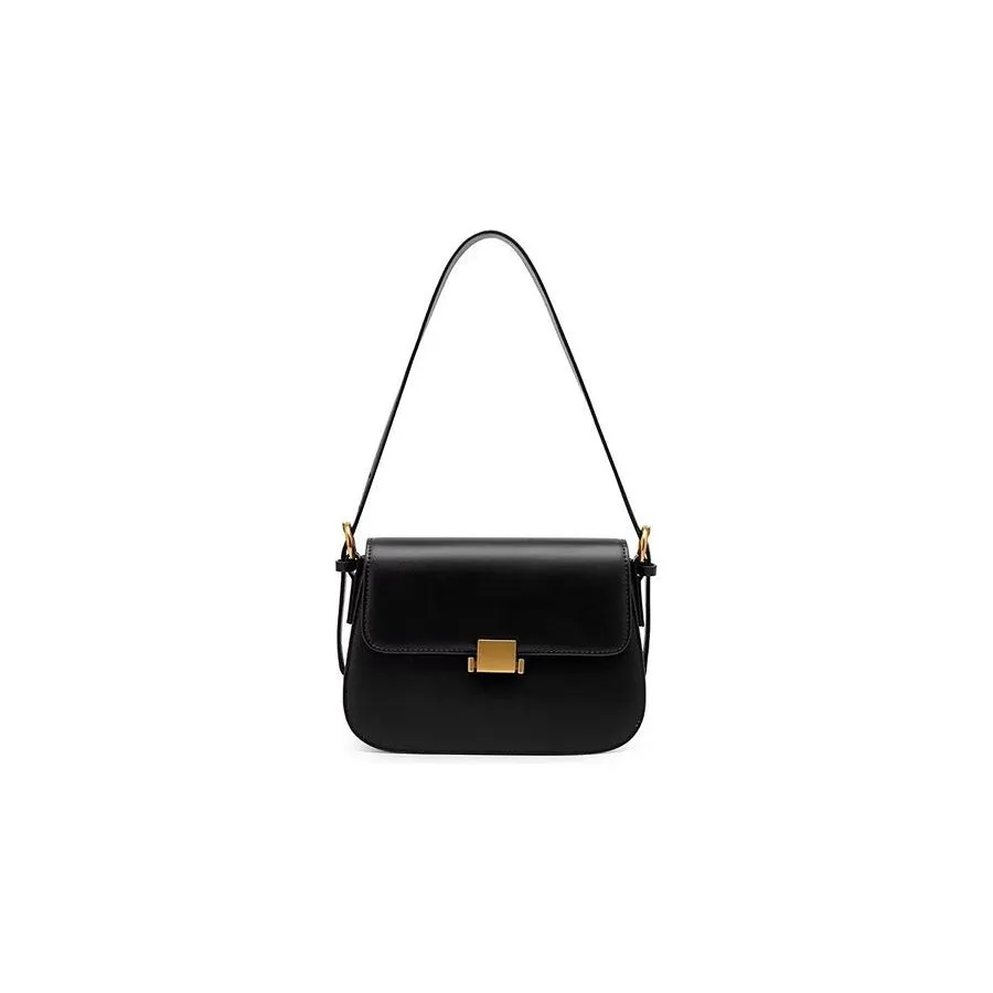 LeatherLux Chic Hasp Closure Shoulder Bag