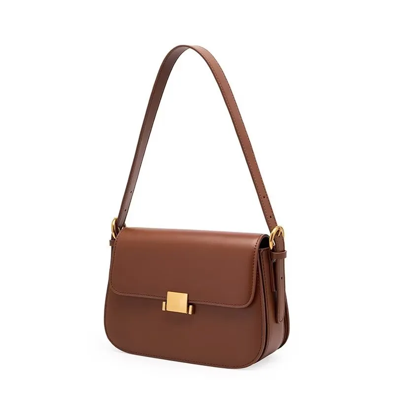 LeatherLux Chic Hasp Closure Shoulder Bag