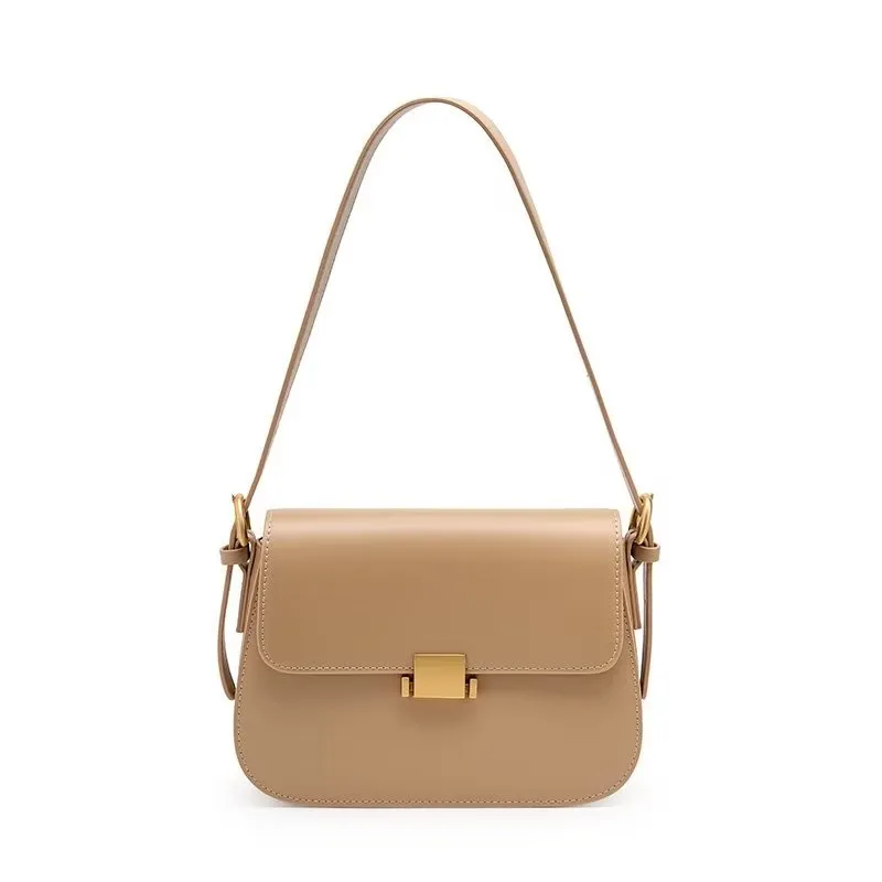 LeatherLux Chic Hasp Closure Shoulder Bag