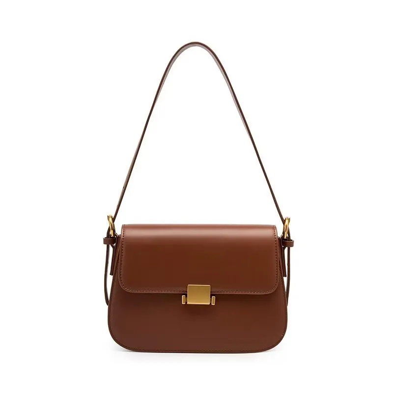 LeatherLux Chic Hasp Closure Shoulder Bag
