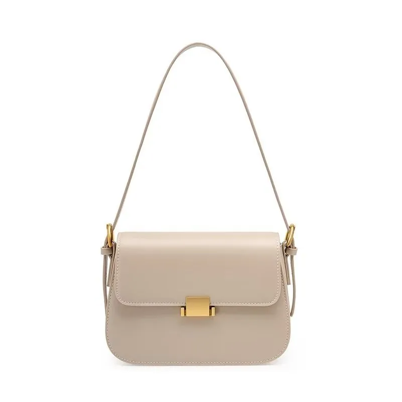 LeatherLux Chic Hasp Closure Shoulder Bag
