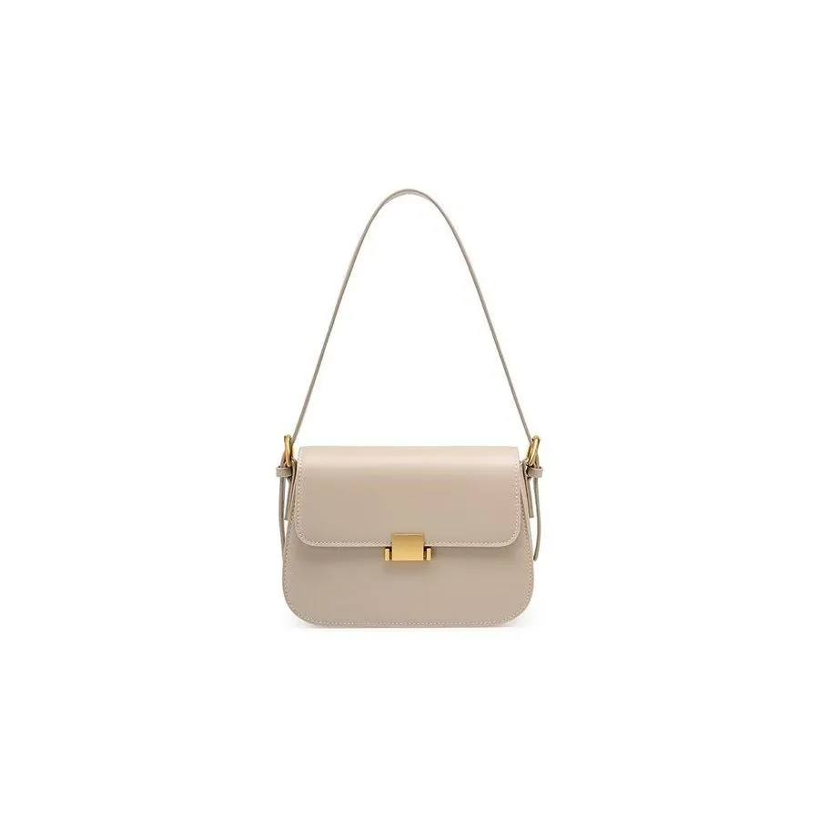 LeatherLux Chic Hasp Closure Shoulder Bag
