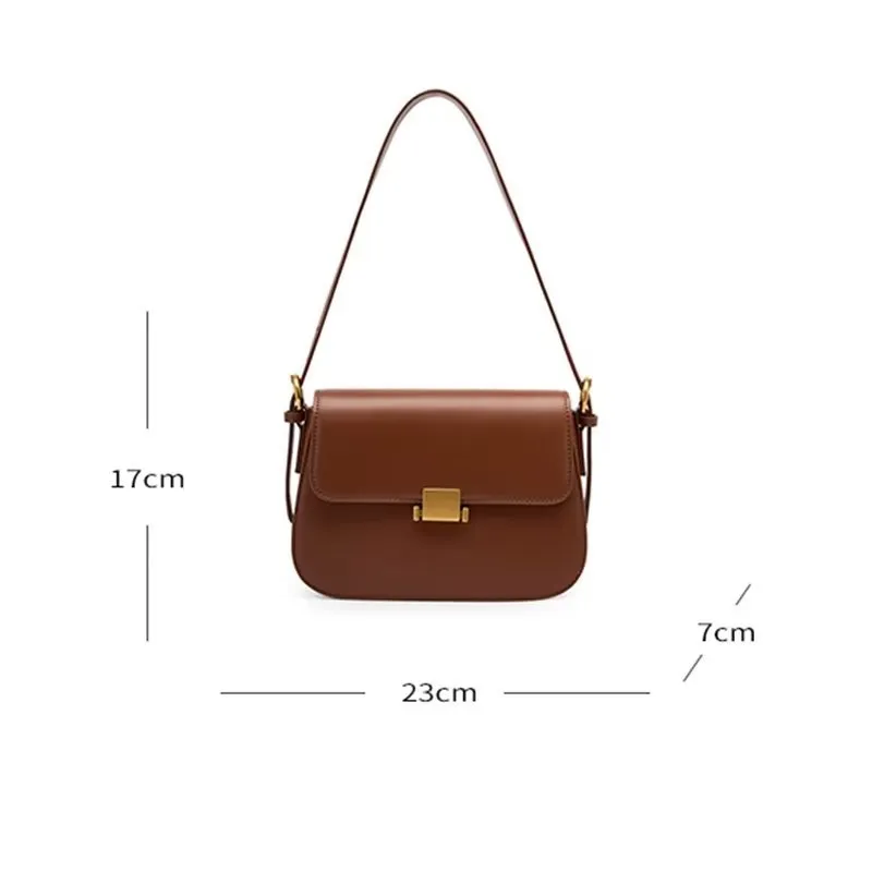 LeatherLux Chic Hasp Closure Shoulder Bag