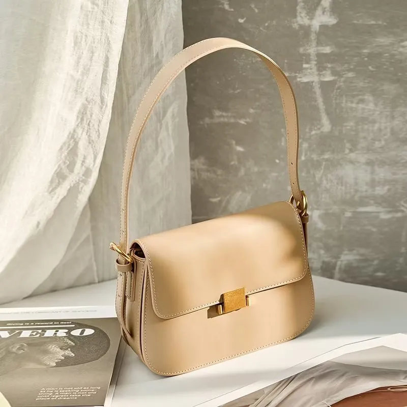 LeatherLux Chic Hasp Closure Shoulder Bag