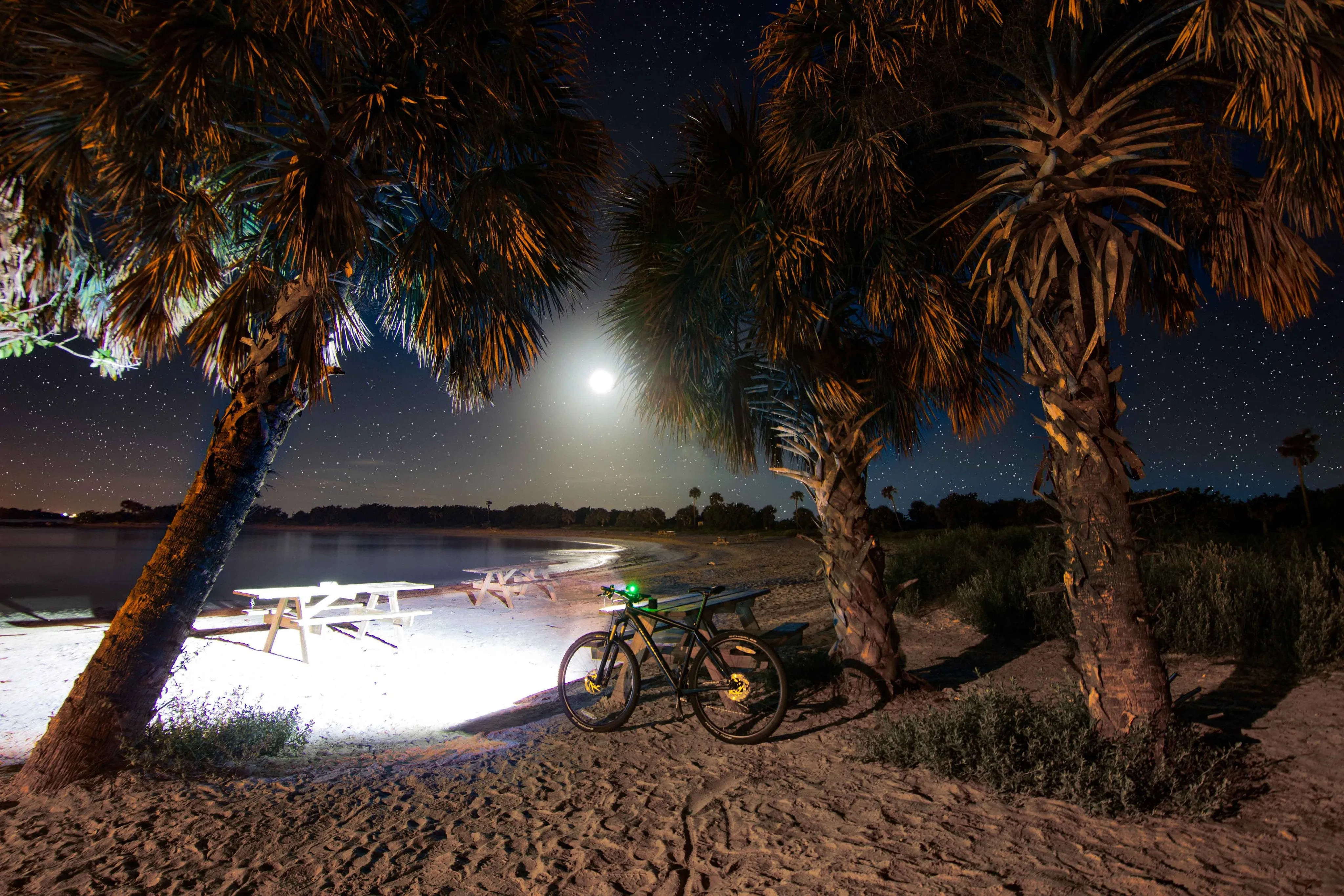 LED Bicycle Headlight Set with Helmet Mount - 3000 Lumen