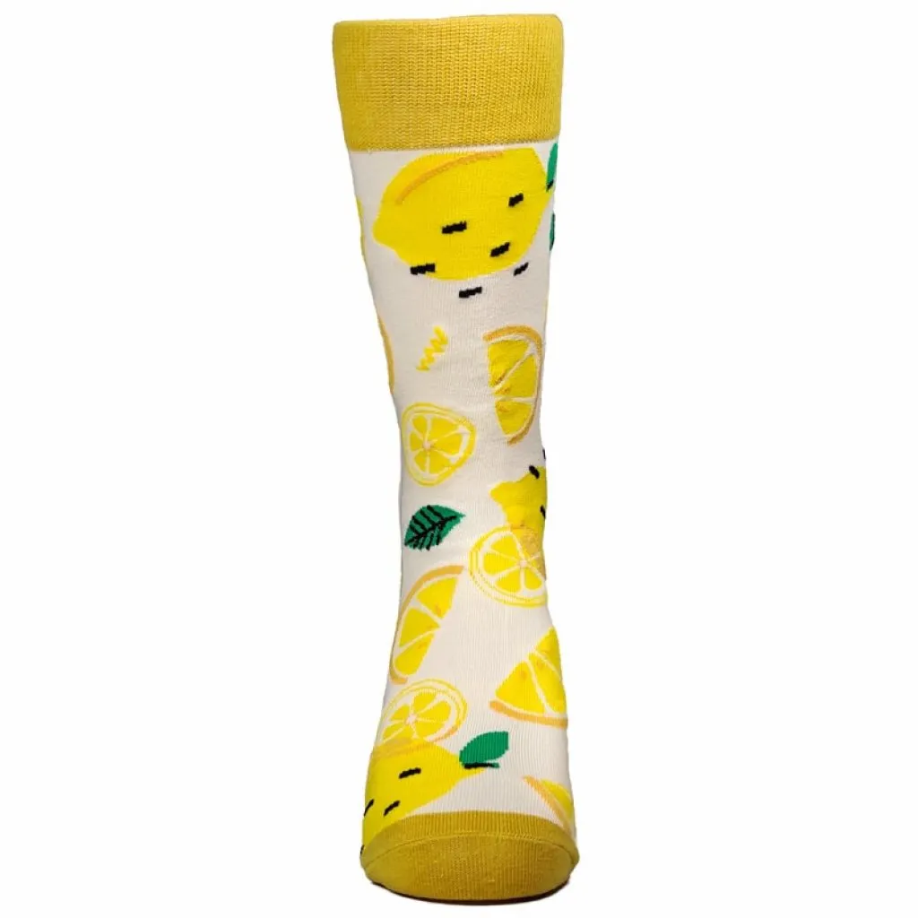 Lemon Patterned Socks from the Sock Panda (Adult Large - Men's Shoe Sizes 8-12)