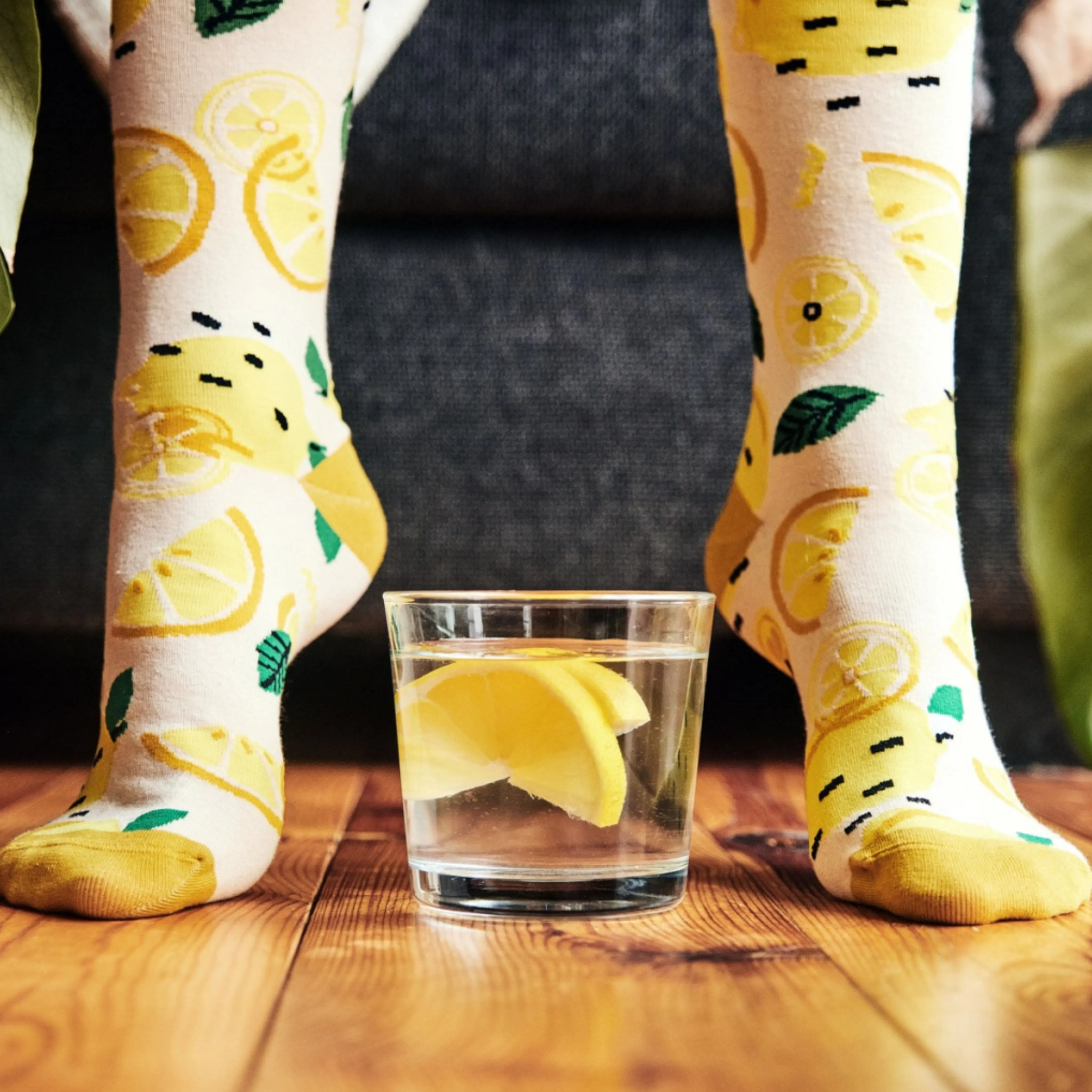 Lemon Patterned Socks from the Sock Panda (Adult Large - Men's Shoe Sizes 8-12)