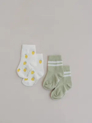 LEMON SOCKS 2-PACK