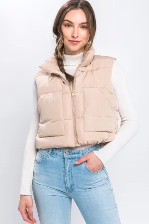 Leslie Puffer Vest With Pockets