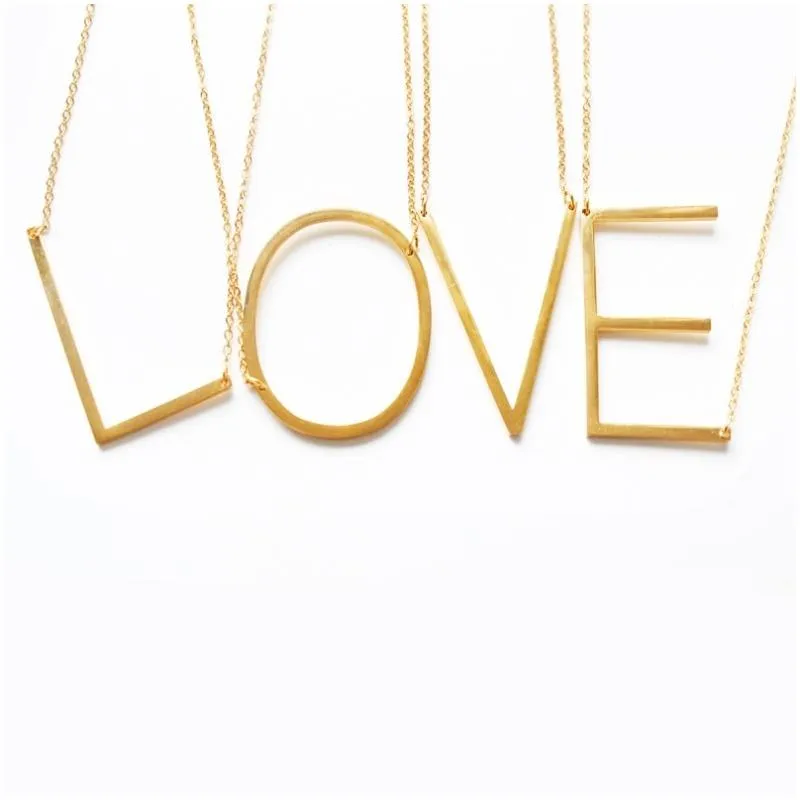 Letter Pendant Necklace