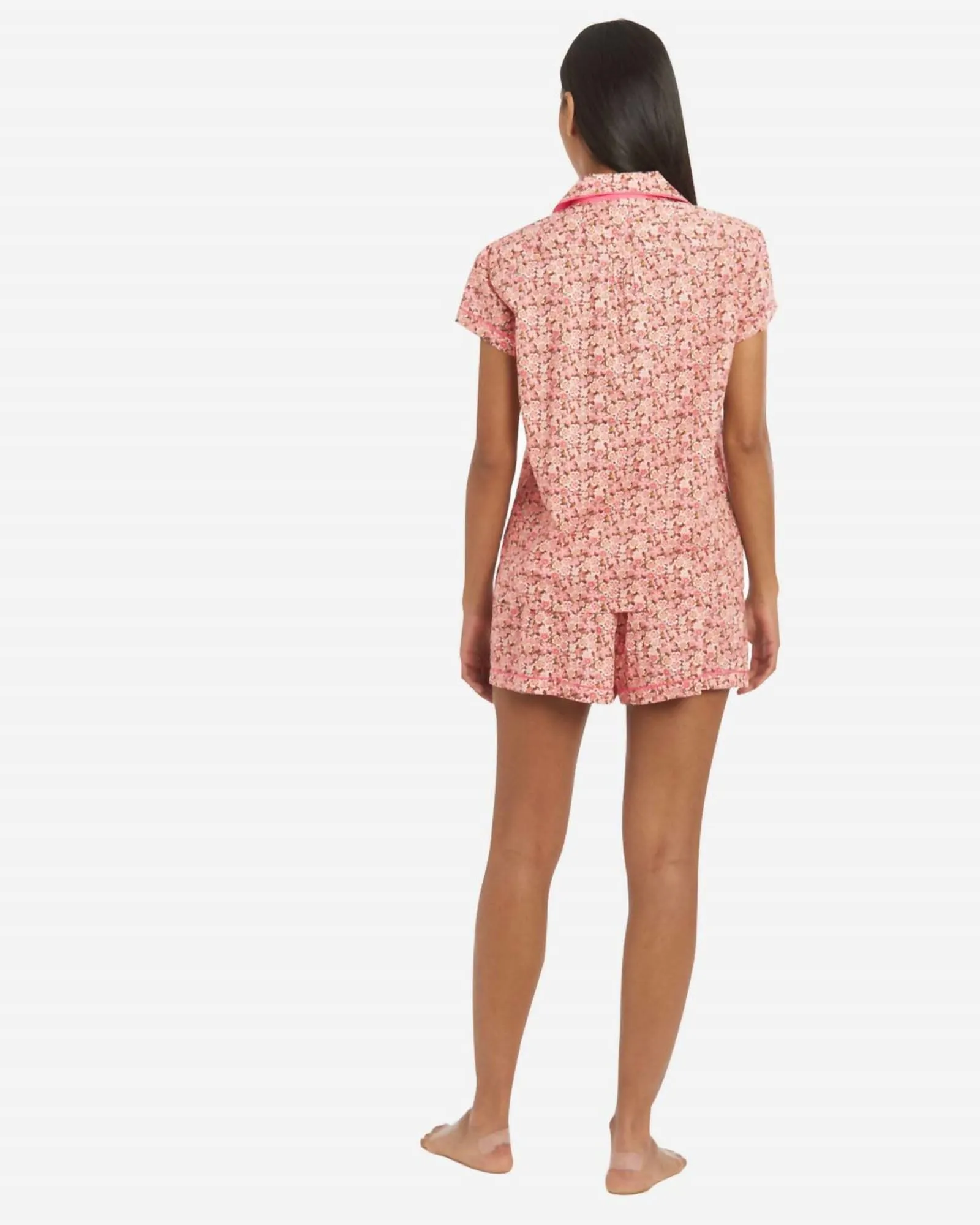Liberty Print Floral Cotton Classic Short Pj Set in Anoki Rose | Anoki Rose