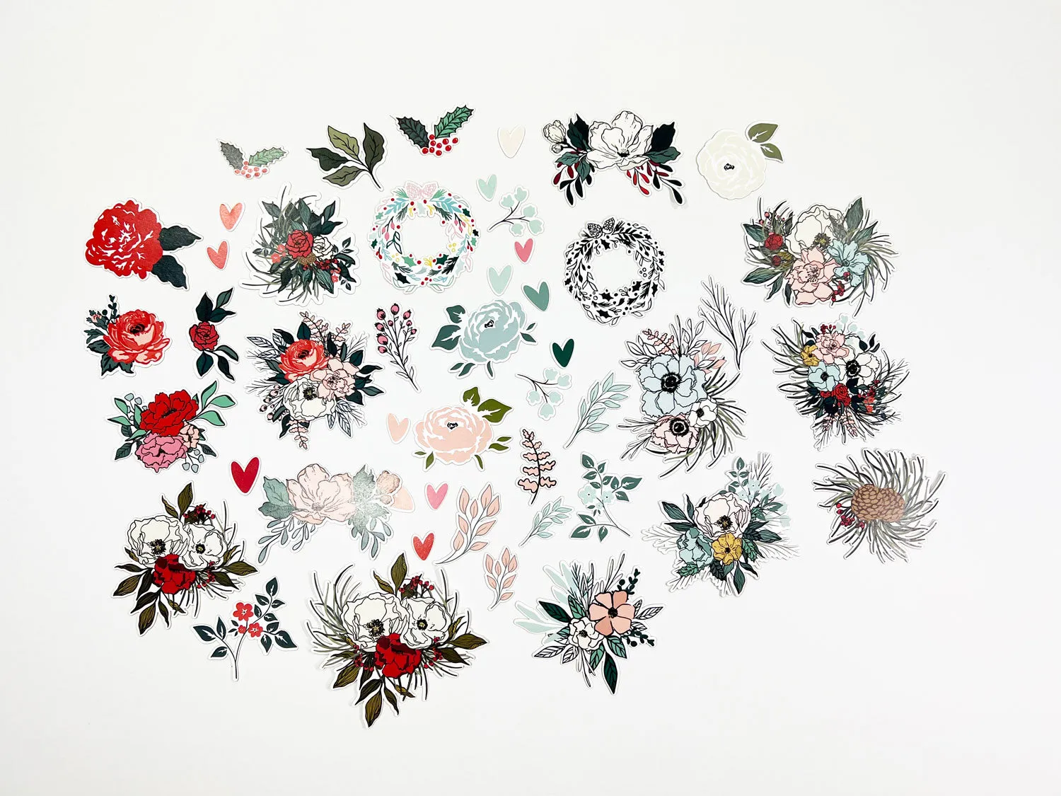 Life Crafted - WINTER FLORALS - Ephemera by Vanessa Walker