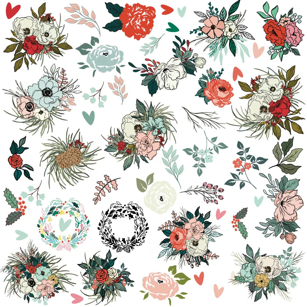 Life Crafted - WINTER FLORALS - Ephemera by Vanessa Walker