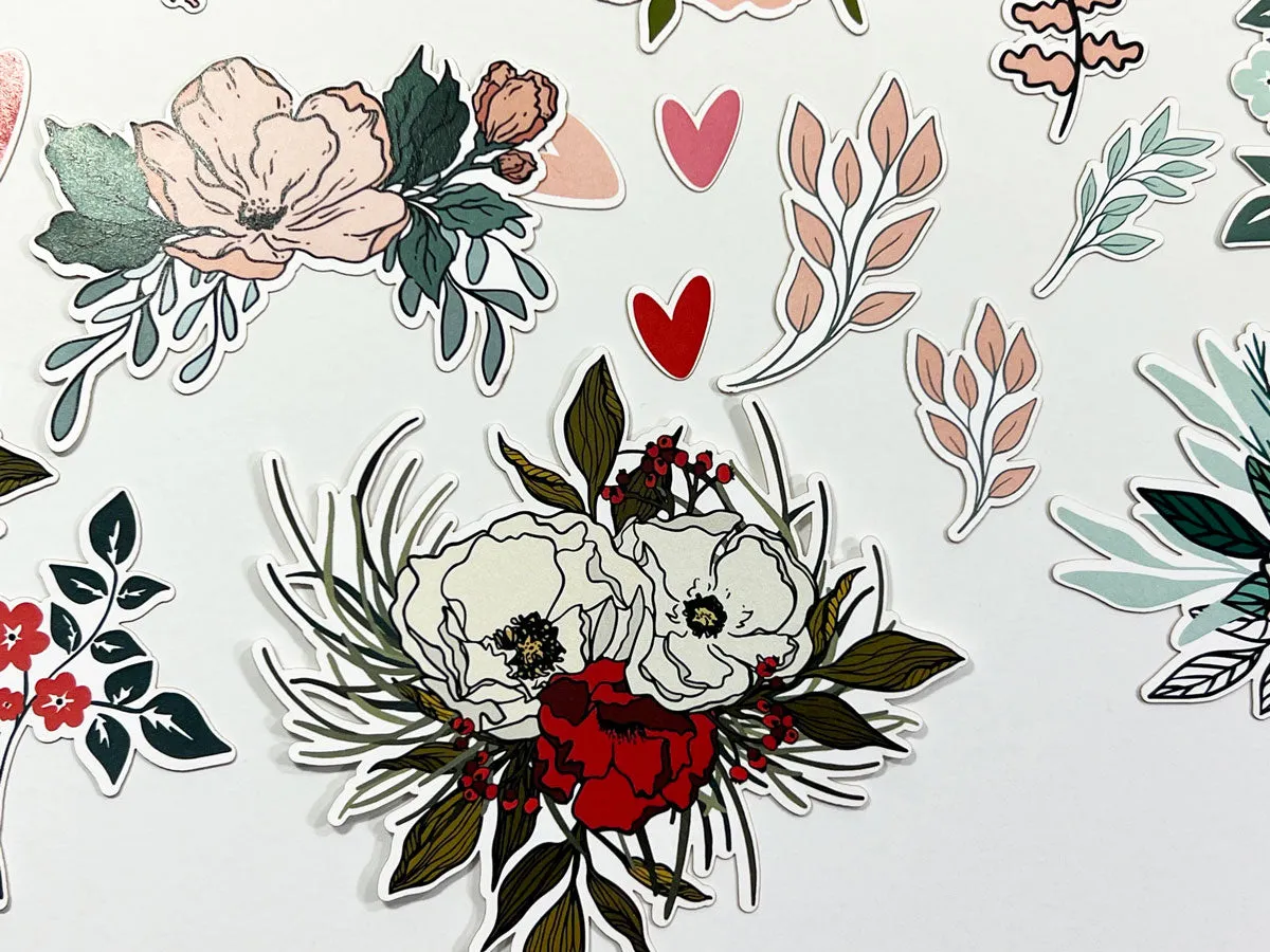 Life Crafted - WINTER FLORALS - Ephemera by Vanessa Walker