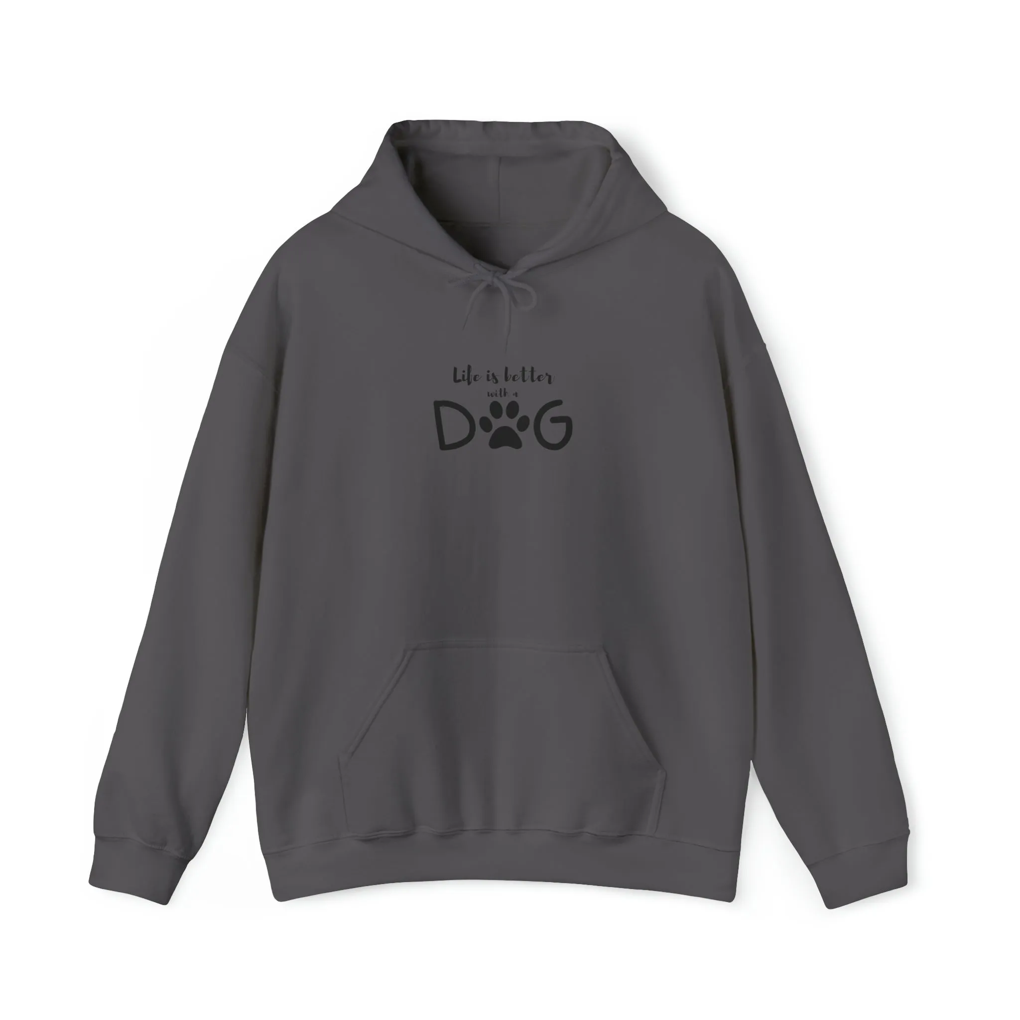 Life is Better with a Dog Hoodie, Cotton Pullover Sweatshirt