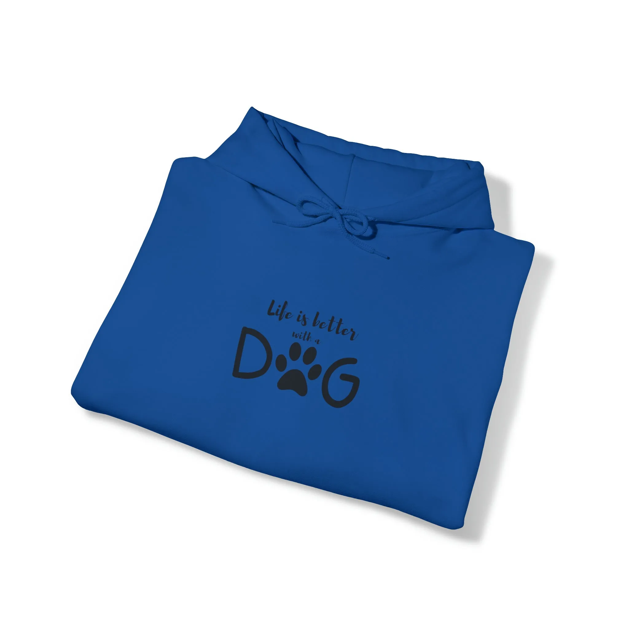 Life is Better with a Dog Hoodie, Cotton Pullover Sweatshirt