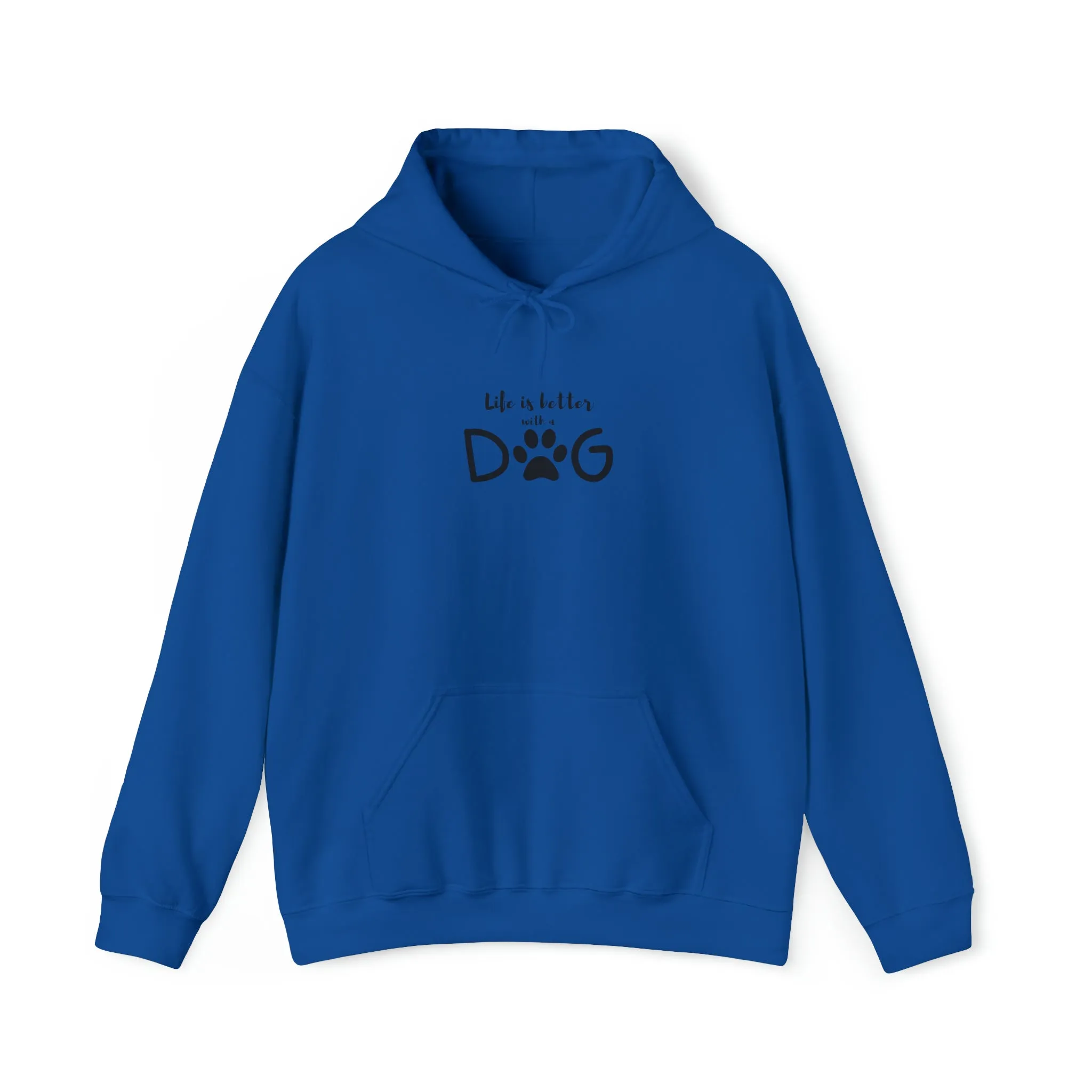 Life is Better with a Dog Hoodie, Cotton Pullover Sweatshirt