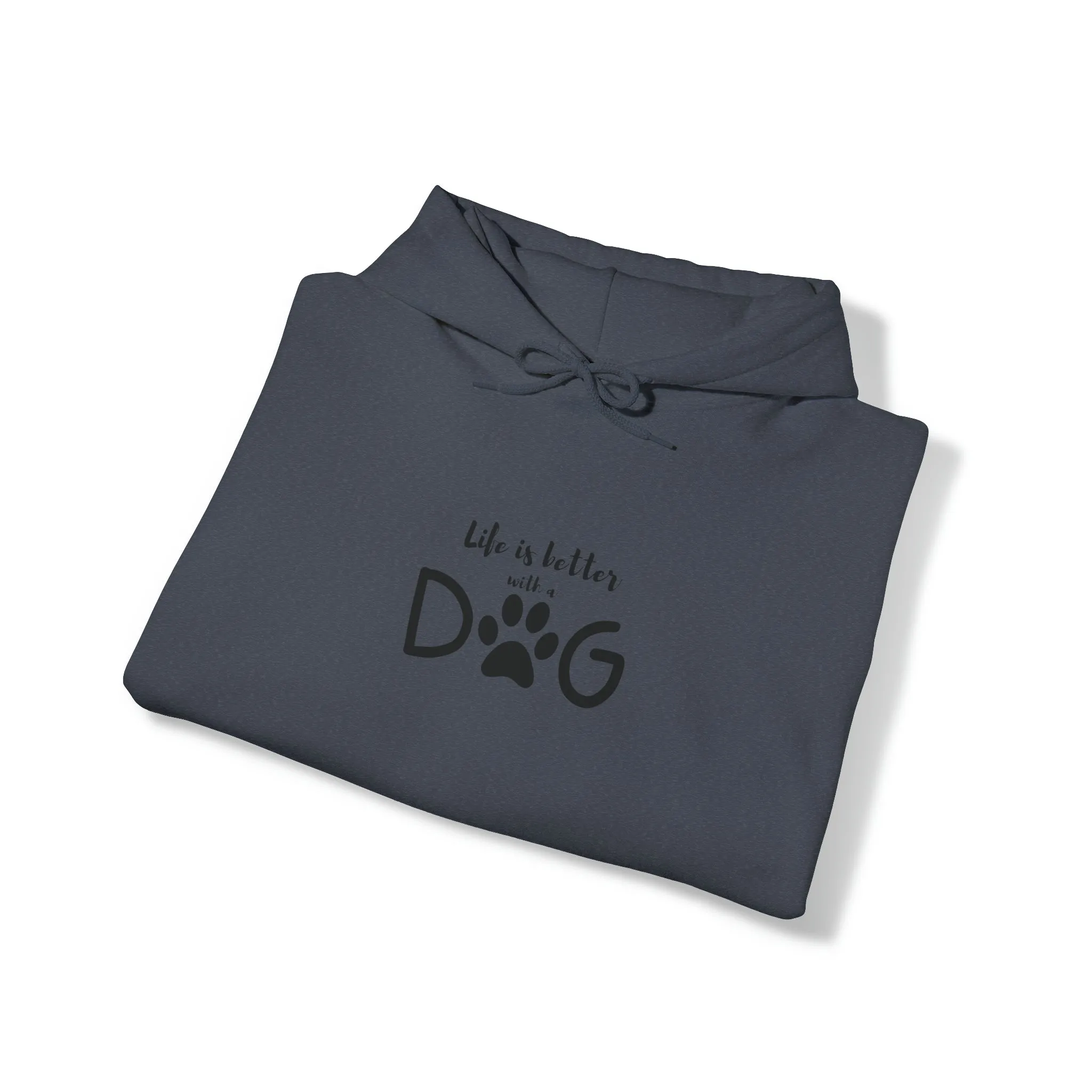 Life is Better with a Dog Hoodie, Cotton Pullover Sweatshirt