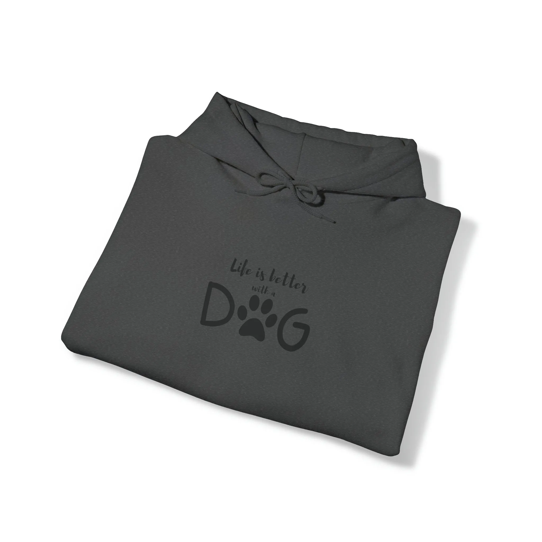 Life is Better with a Dog Hoodie, Cotton Pullover Sweatshirt
