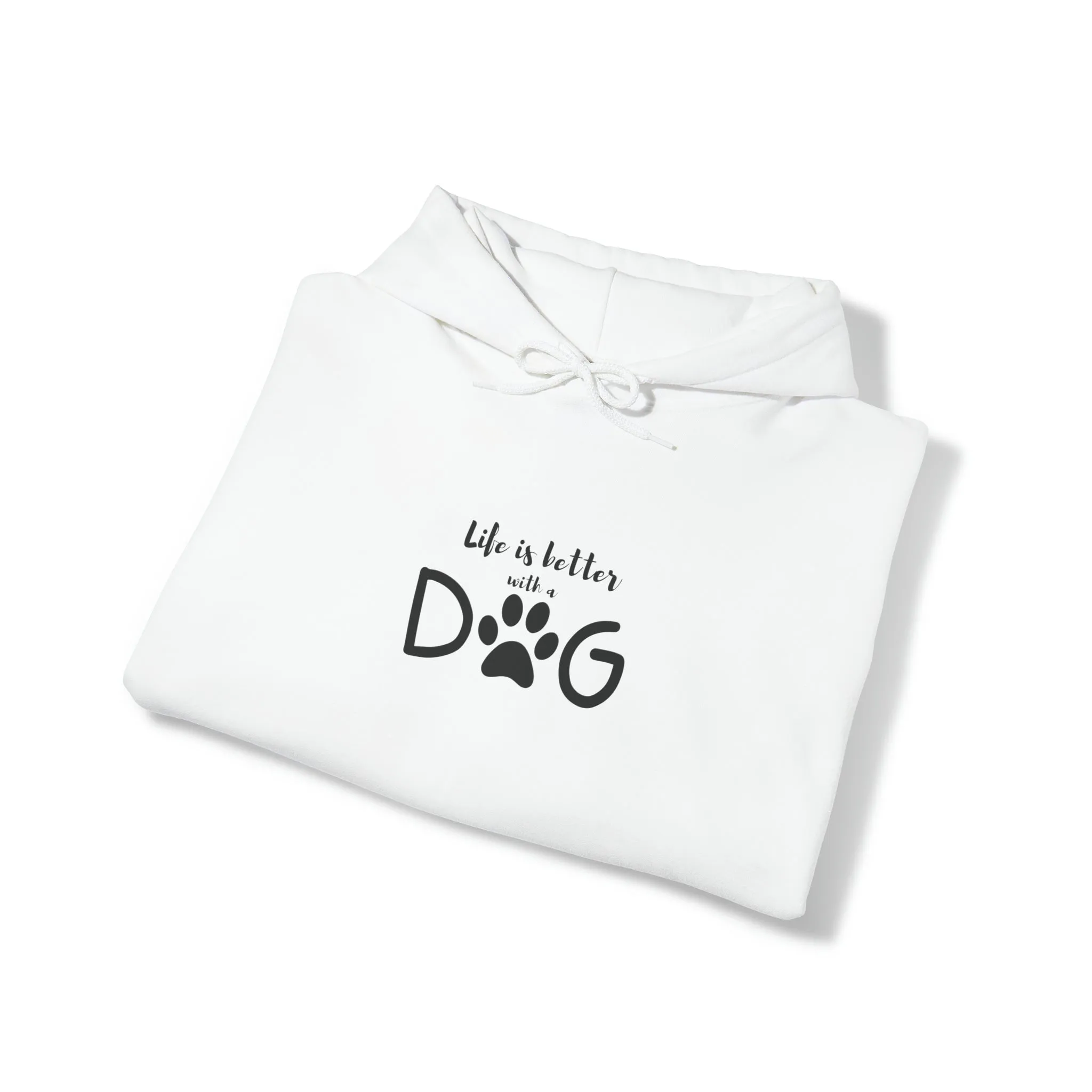 Life is Better with a Dog Hoodie, Cotton Pullover Sweatshirt