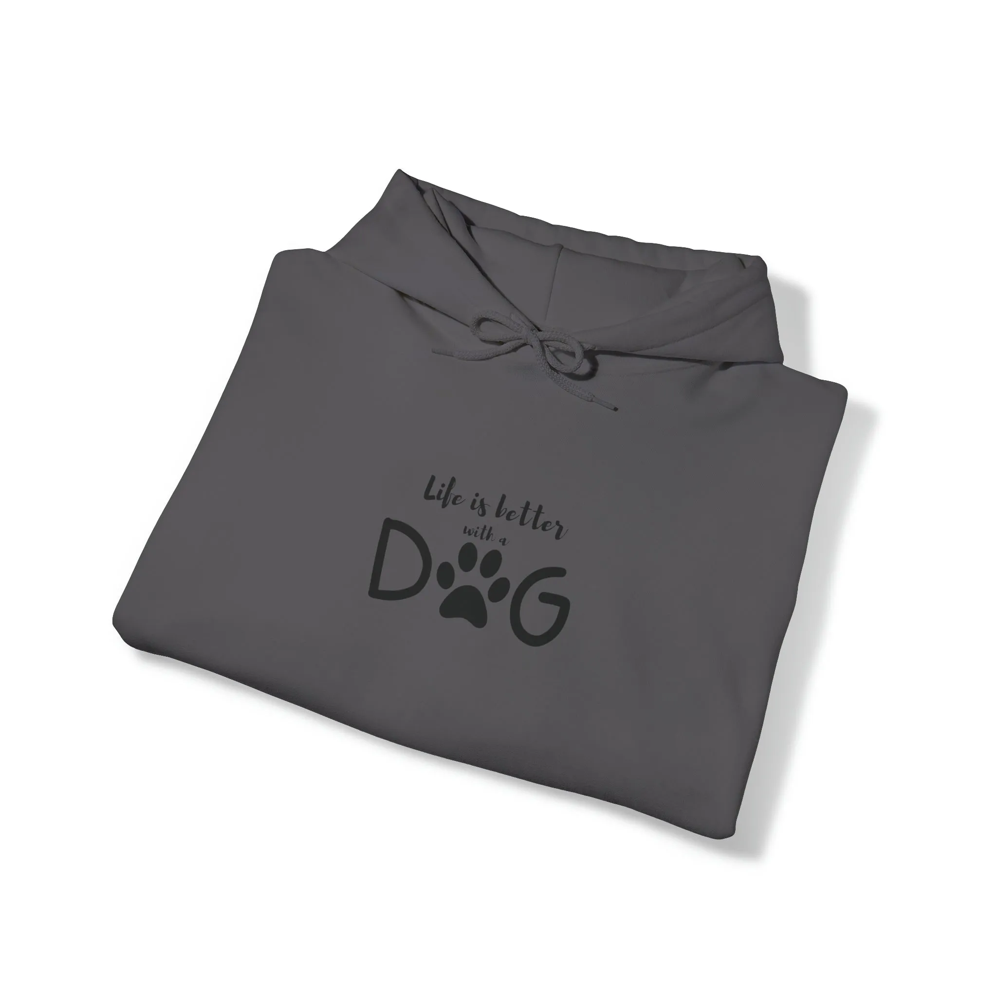 Life is Better with a Dog Hoodie, Cotton Pullover Sweatshirt