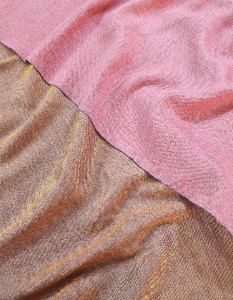 Light Orange Reversible Pashmina Shawl 7334
