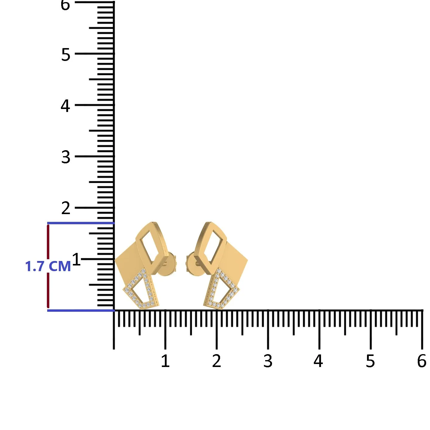 Light Weight Silver Stud Earrings