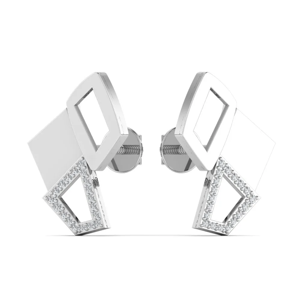 Light Weight Silver Stud Earrings