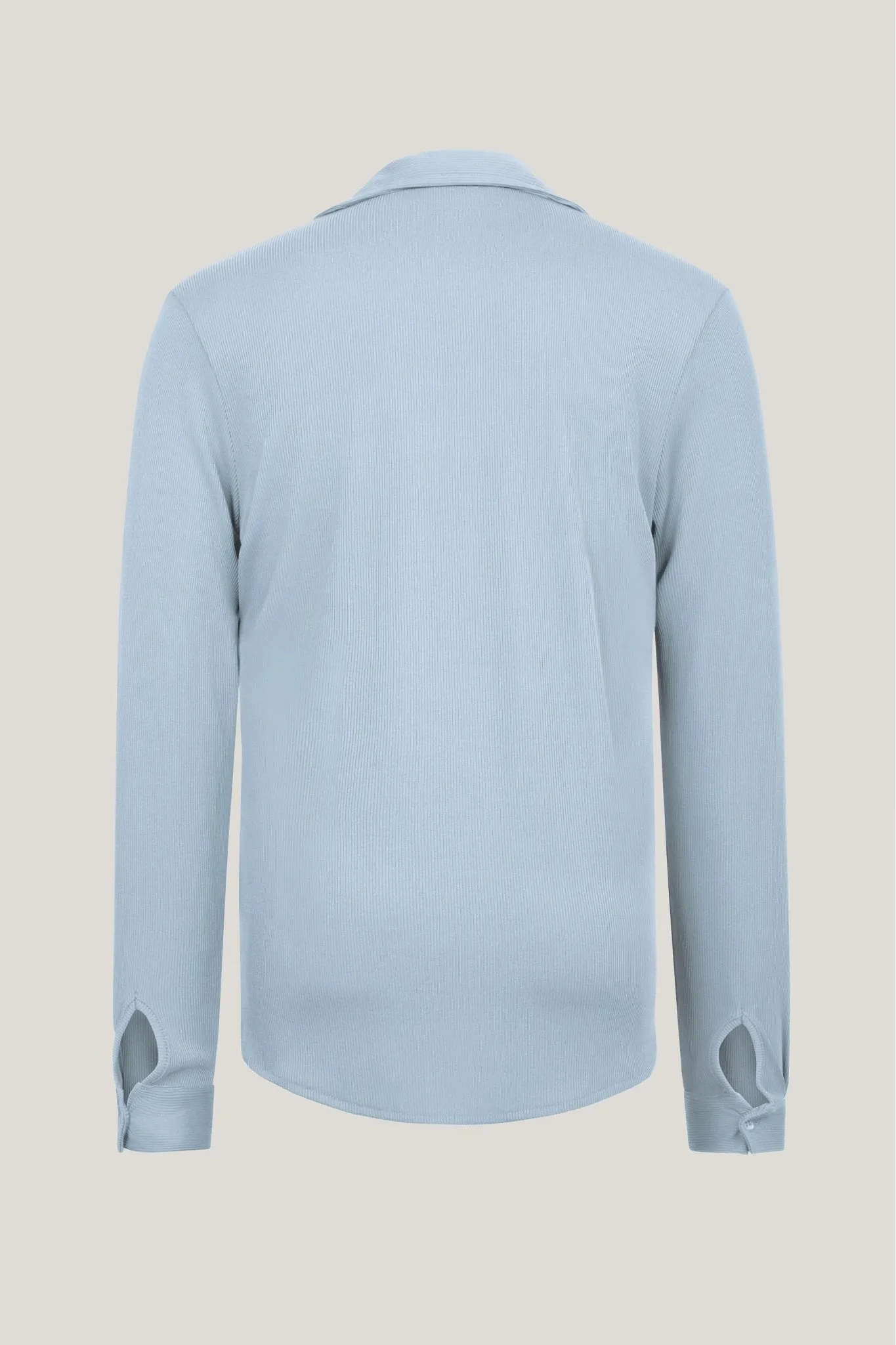 Lightweight Drapery Plisse Shirt - Blue