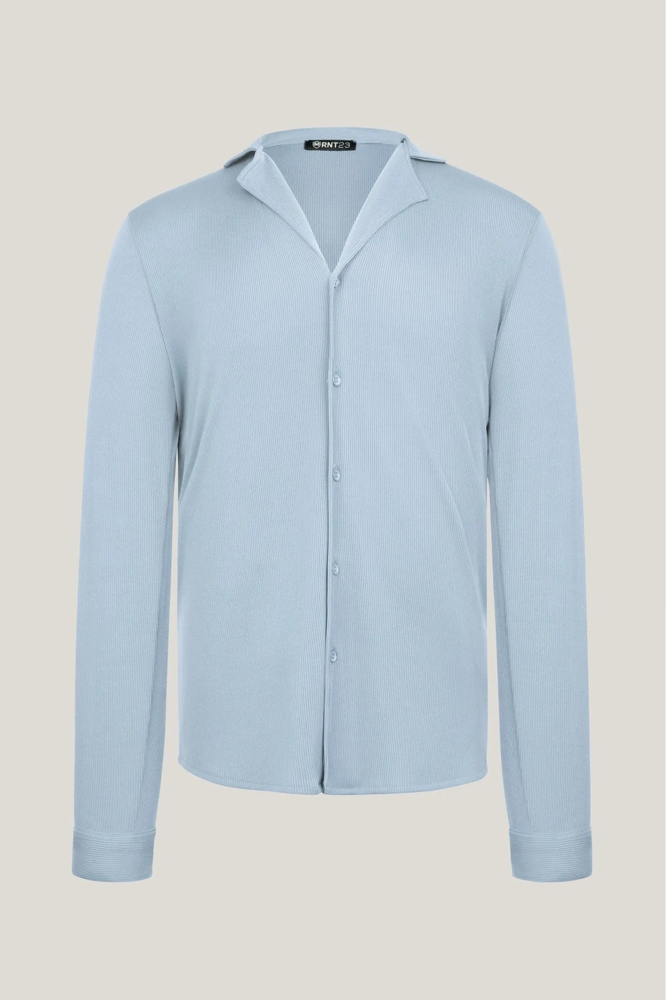 Lightweight Drapery Plisse Shirt - Blue