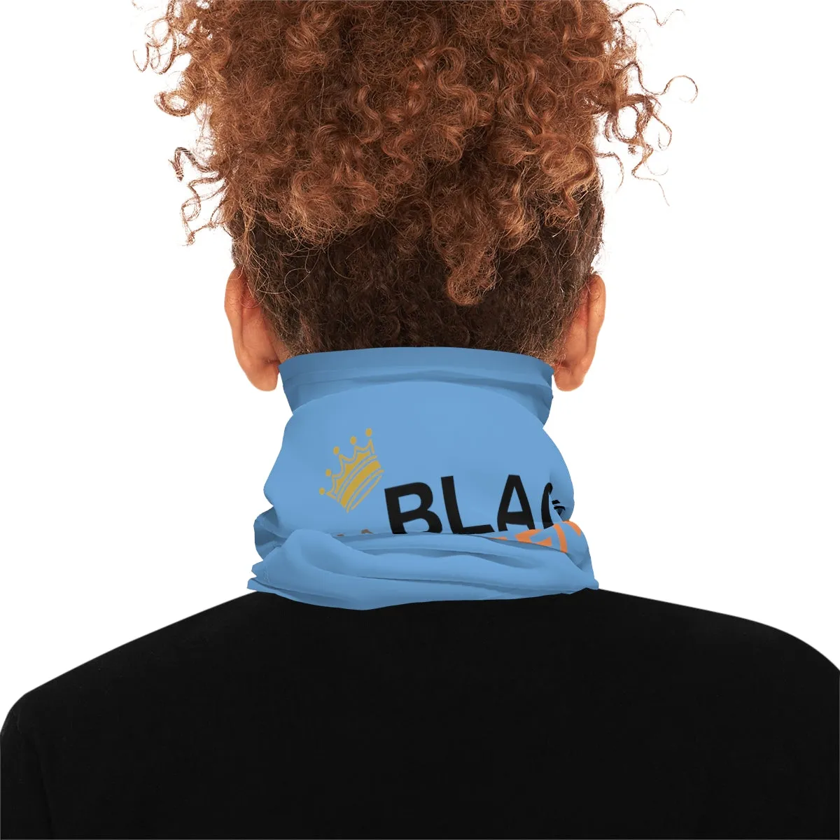 Lightweight Neck Gaiter - Black Queen (Sky Blue)